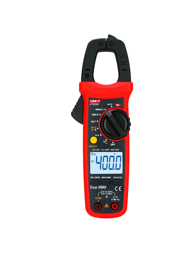 UNI-TREND Pinza amperimétrica - Medición en DC hasta 600V y 400A - Med