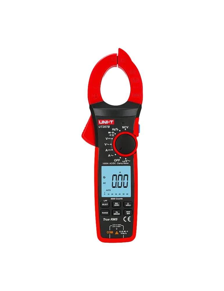 UNI-TREND Pinza amperimétrica LCD - Medición en DC hasta 1000V y 1000A