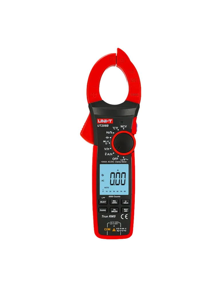 UNI-TREND Pinza amperimétrica LCD - Medición en DC hasta 1000V y 1000A