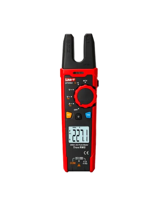 UNI-TREND Pinza amperimétrica tipo tenedor - Pantalla LCD de hasta 600