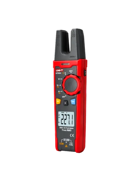 UNI-TREND Pinza amperimétrica tipo tenedor - Pantalla LCD de hasta 600