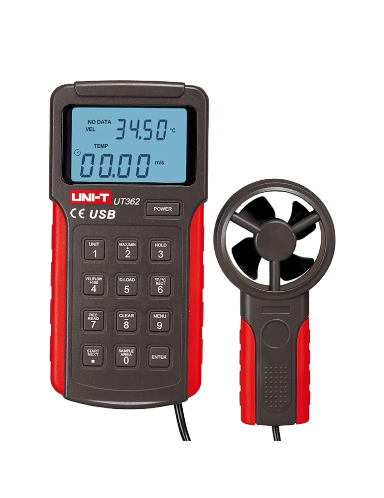 UNI-TREND Anemómetro tipo Split - Sensor de velocidad del viento de al