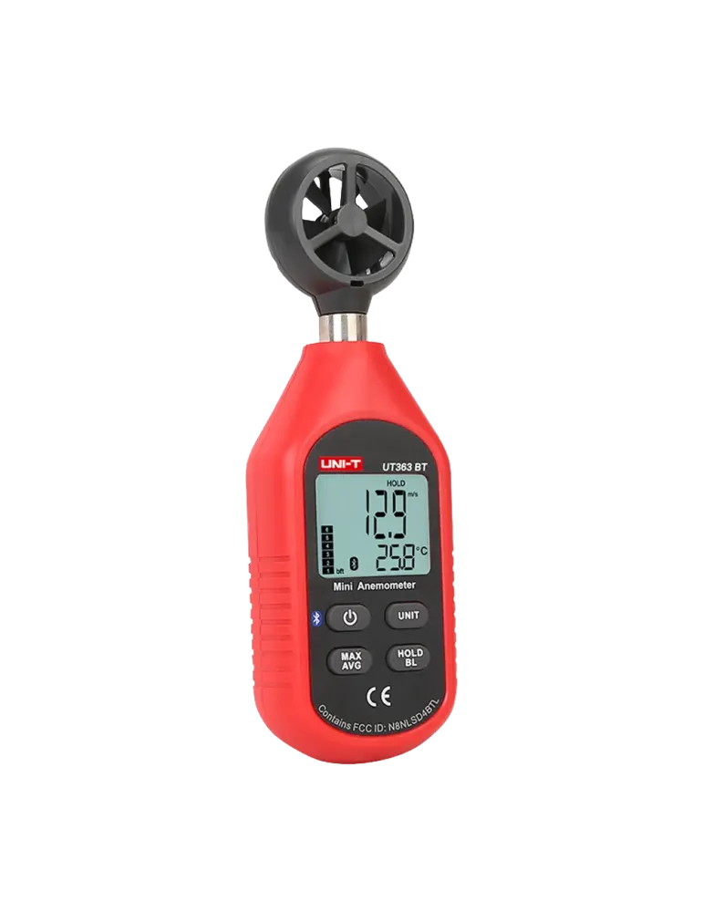 UNI-TREND Anemómetro de mano - Sensor de velocidad del viento de alta
