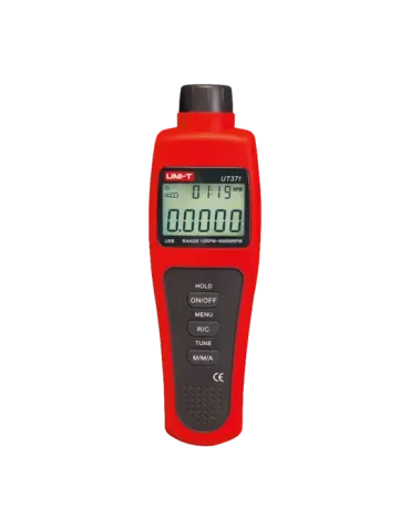 UNI-TREND Tacómetro digital de mano - Hasta 99999 RPM - Display LCD re