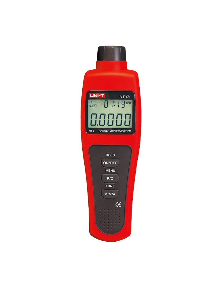 UNI-TREND Tacómetro digital de mano - Hasta 99999 RPM - Display LCD re