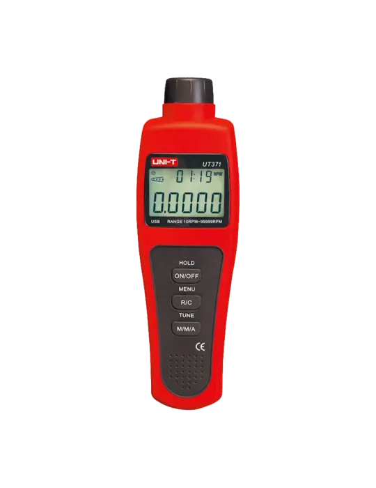 UNI-TREND Tacómetro digital de mano - Hasta 99999 RPM - Display LCD re