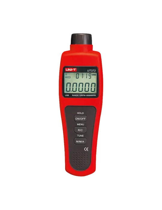 UNI-TREND Tacómetro digital de mano - Hasta 99999 RPM - Display LCD re