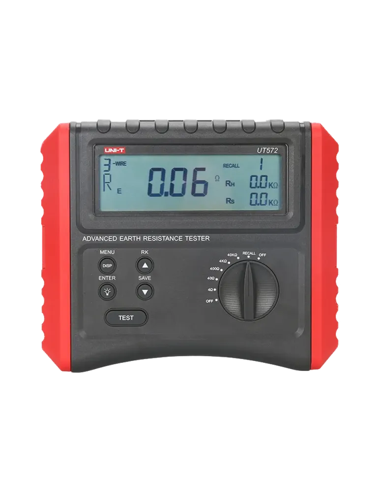 UNI-TREND Medidor de resistencia a tierra - Display LCD - Medición de