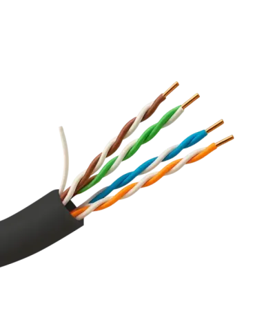 SAFIRE Cable UTP - Categoría 5E - Rollo de 100 metros - Cubierta color