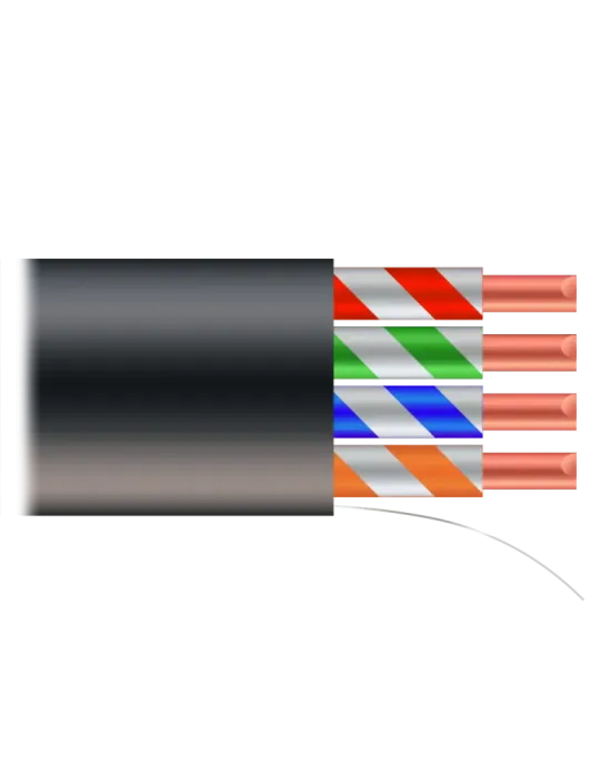 SAFIRE Cable UTP - Categoría 5E - Rollo de 500 metros - Cubierta color