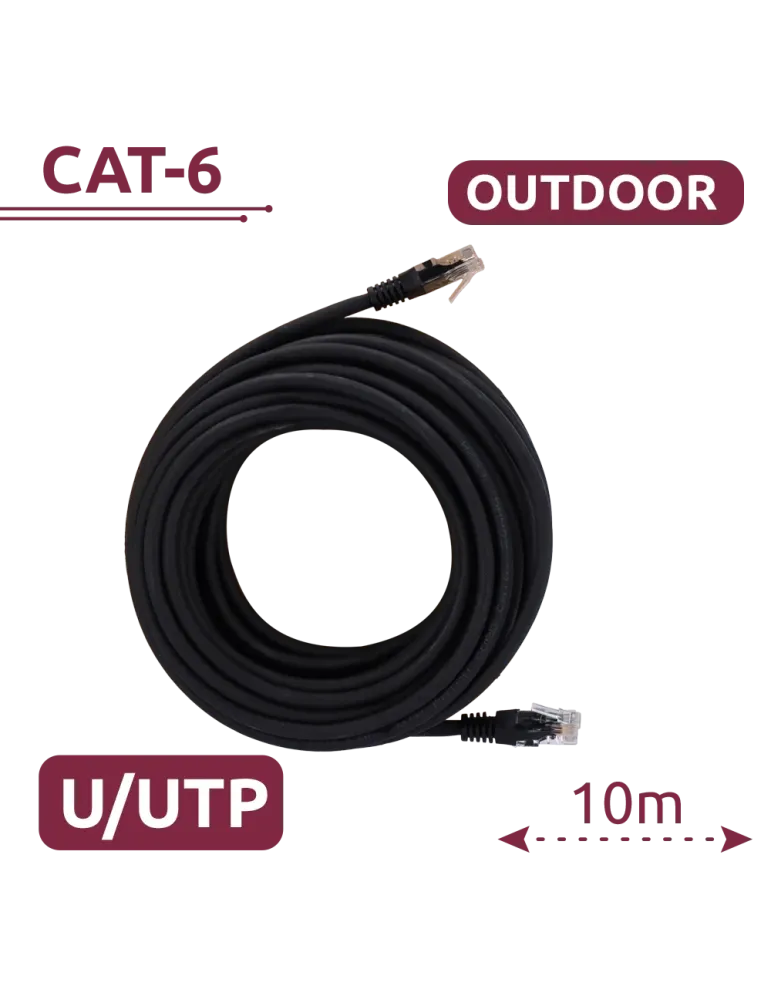 SAFIRE Cable UTP - Ethernet - Conectores RJ45 - Categoría 6 - Cubierta