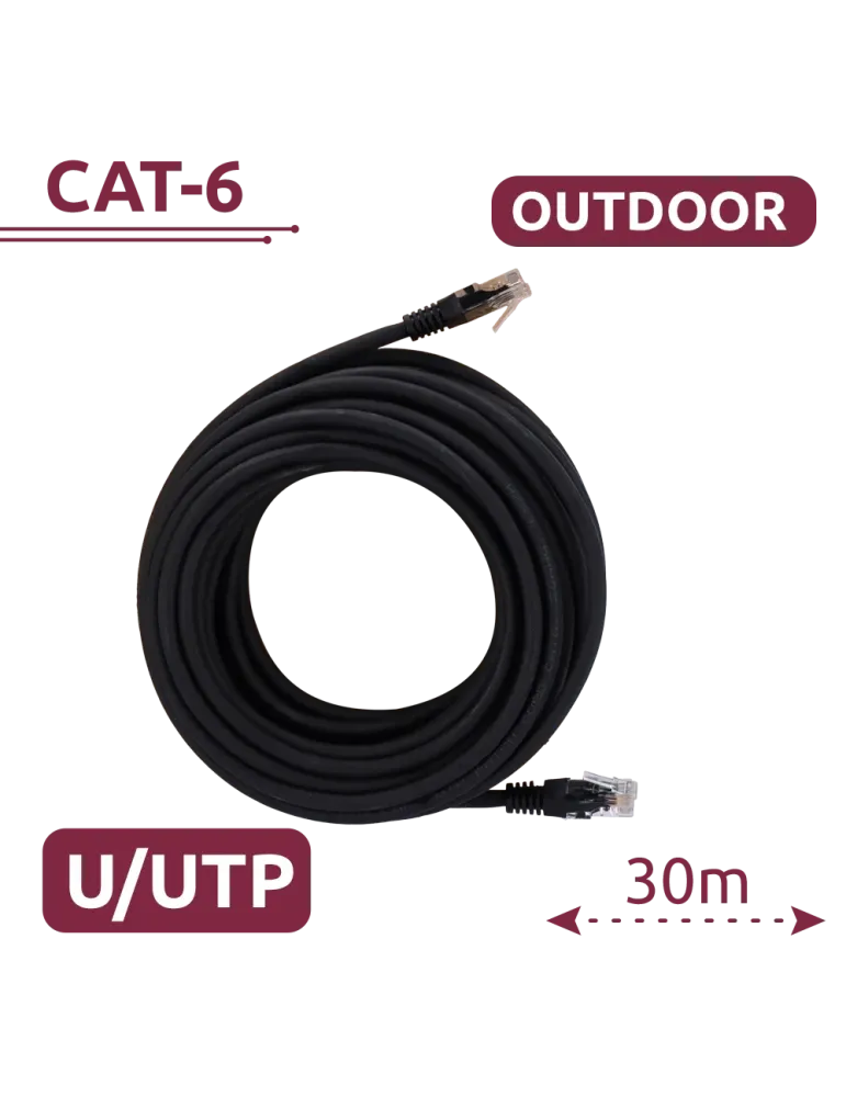 SAFIRE Cable UTP - Ethernet - Conectores RJ45 - Categoría 6 - Cubierta