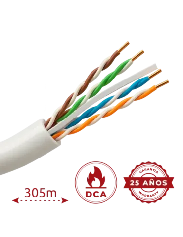 SAFIRE Cable UTP rígido libre de halógenos - Categoría 6 - Cumple con