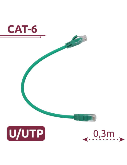 SAFIRE Cable UTP - Ethernet - Conectores RJ45 - Categoría 6 - 0,3 m -