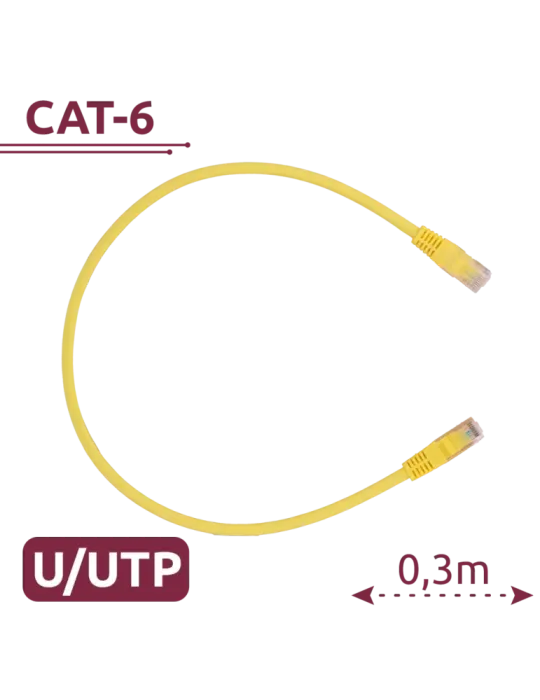 SAFIRE Cable UTP - Ethernet - Conectores RJ45 - Categoría 6 - 0,3 m -