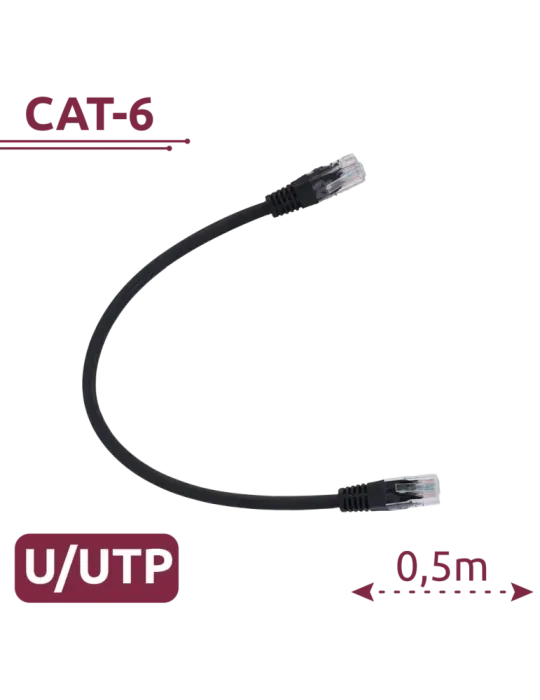 SAFIRE Cable UTP - Ethernet - Conectores RJ45 - Categoría 6 - 0,5 m -
