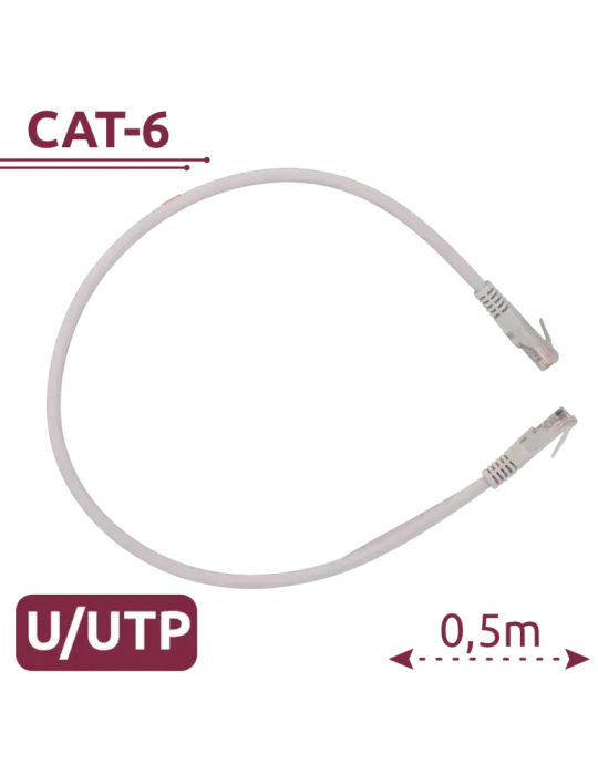 SAFIRE Cable UTP - Ethernet - Conectores RJ45 - Categoría 6 - 0,5 m -
