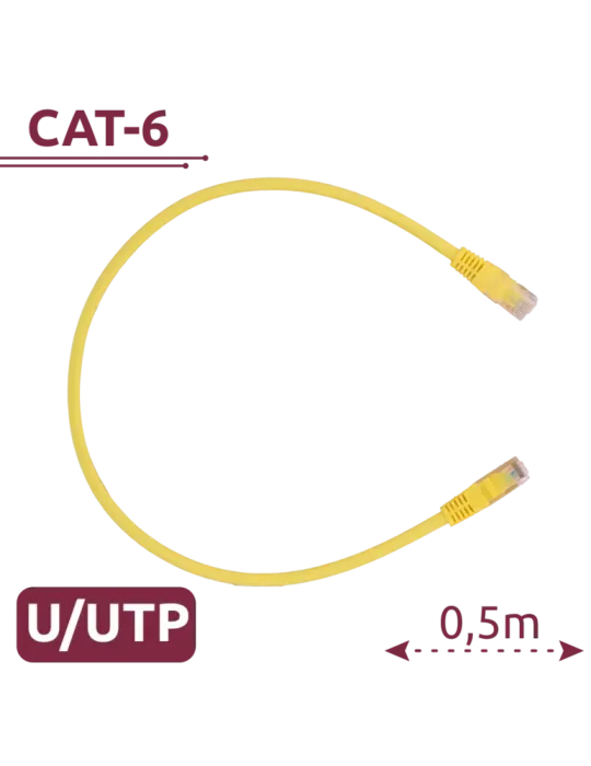 SAFIRE Cable UTP - Ethernet - Conectores RJ45 - Categoría 6 - 0,5 m -