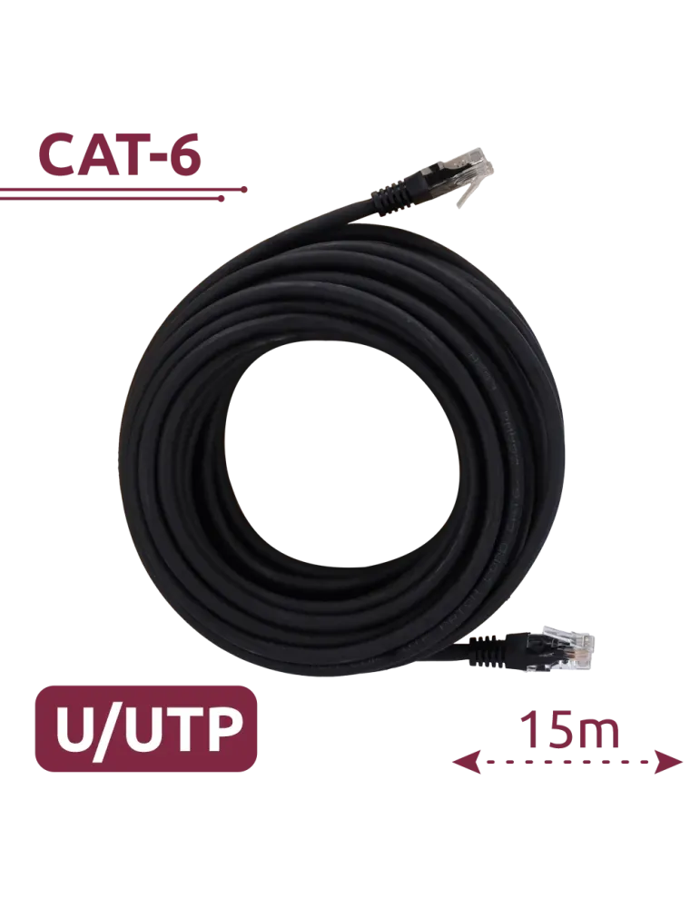 SAFIRE Cable UTP - Ethernet - Conectores RJ45 - Categoría 6 - 15 m - C