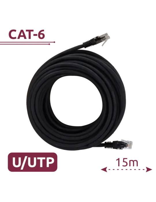 SAFIRE Cable UTP - Ethernet - Conectores RJ45 - Categoría 6 - 15 m - C