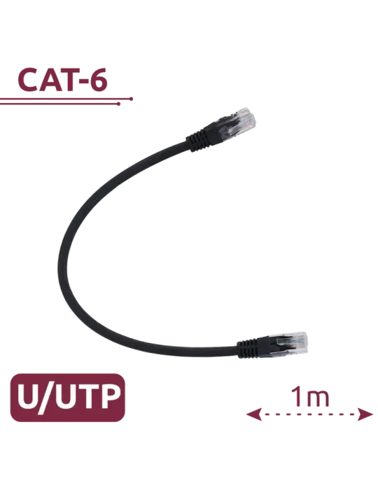 SAFIRE Cable UTP - Ethernet - Conectores RJ45 - Categoría 6 - 1 m - Co