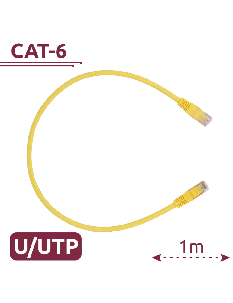 SAFIRE Cable UTP - Ethernet - Conectores RJ45 - Categoría 6 - 1 m - Co