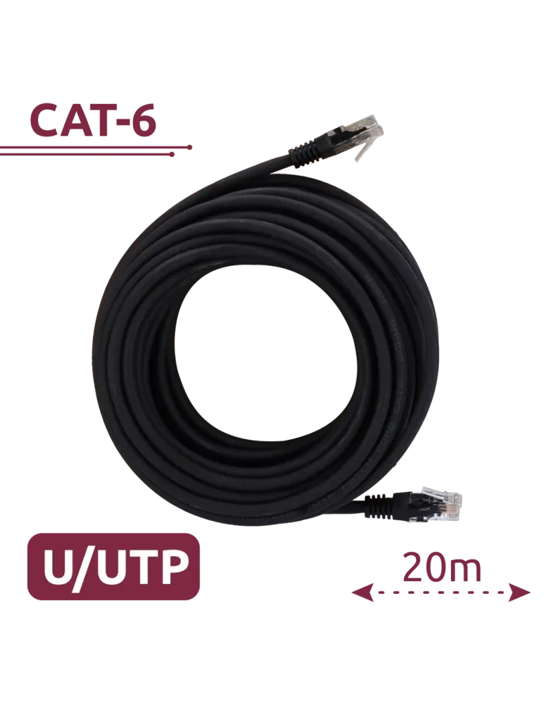 SAFIRE Cable UTP - Ethernet - Conectores RJ45 - Categoría 6 - 20 m - C
