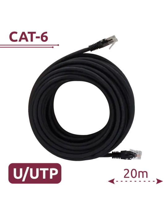 SAFIRE Cable UTP - Ethernet - Conectores RJ45 - Categoría 6 - 20 m - C