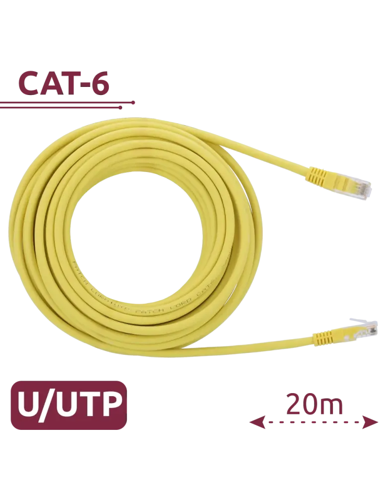 SAFIRE Cable UTP - Ethernet - Conectores RJ45 - Categoría 6 - 20 m - C