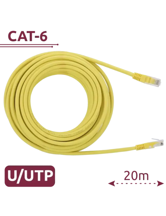 SAFIRE Cable UTP - Ethernet - Conectores RJ45 - Categoría 6 - 20 m - C