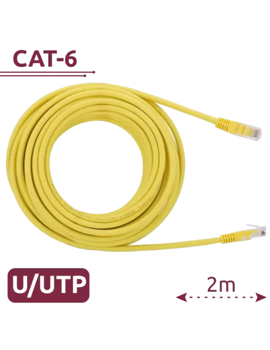 SAFIRE Cable UTP - Ethernet - Conectores RJ45 - Categoría 6 - 2 m - Co