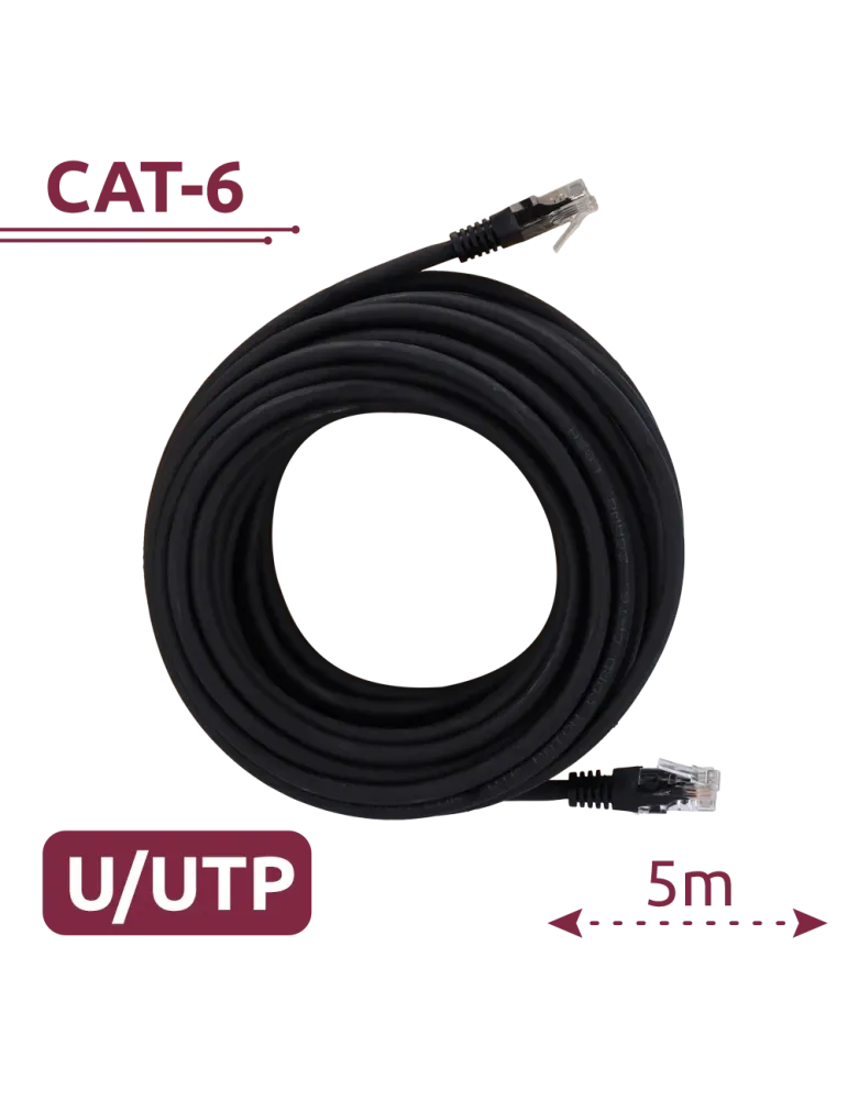 SAFIRE Cable UTP - Ethernet - Conectores RJ45 - Categoría 6 - 5 m - Co