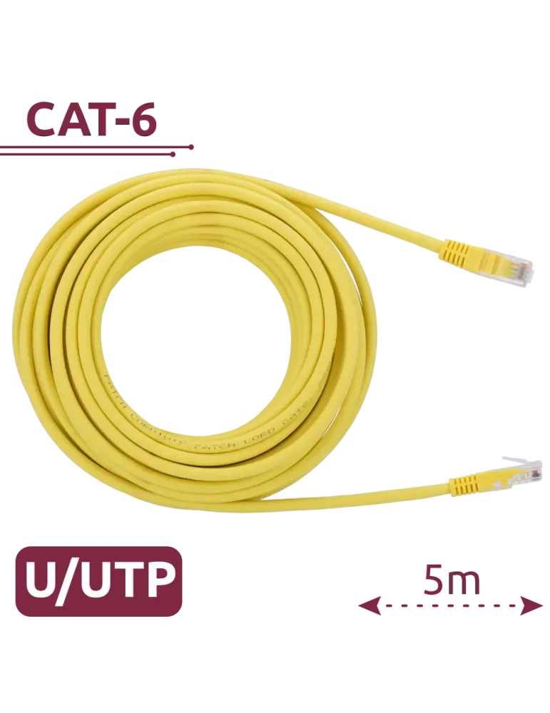 SAFIRE Cable UTP - Ethernet - Conectores RJ45 - Categoría 6 - 5 m - Co