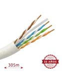 SAFIRE Cable UTP Safire - Cumple con 90m Fluke test - Categoría 6 - Ro