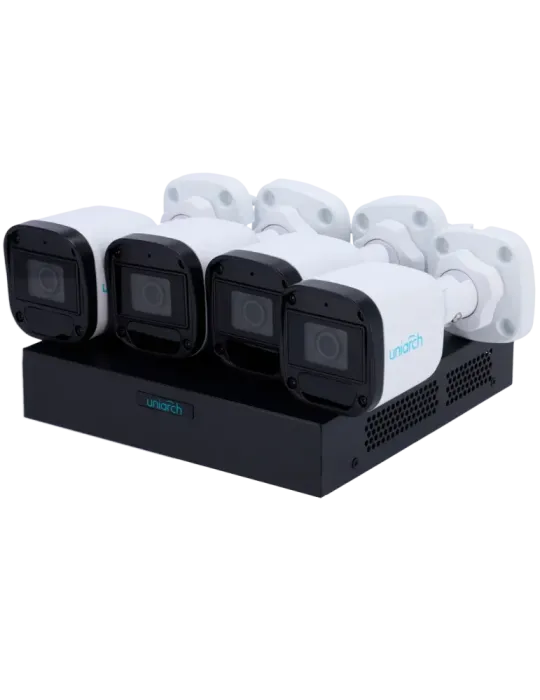 UNIARCH Kit de Videovigilancia Uniarch - NVR 8CH PoE - 4 Cámaras bulle
