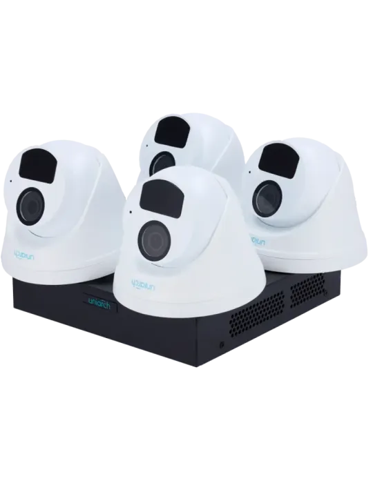 UNIARCH Kit de Videovigilancia Uniarch - NVR 8CH PoE - 4 Cámaras Turre
