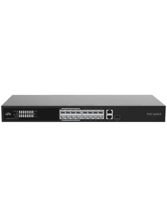 Uniview Switch PoE Cloud Gestionable Capa 2 - 16 PoE802.3af/at + 1 upl
