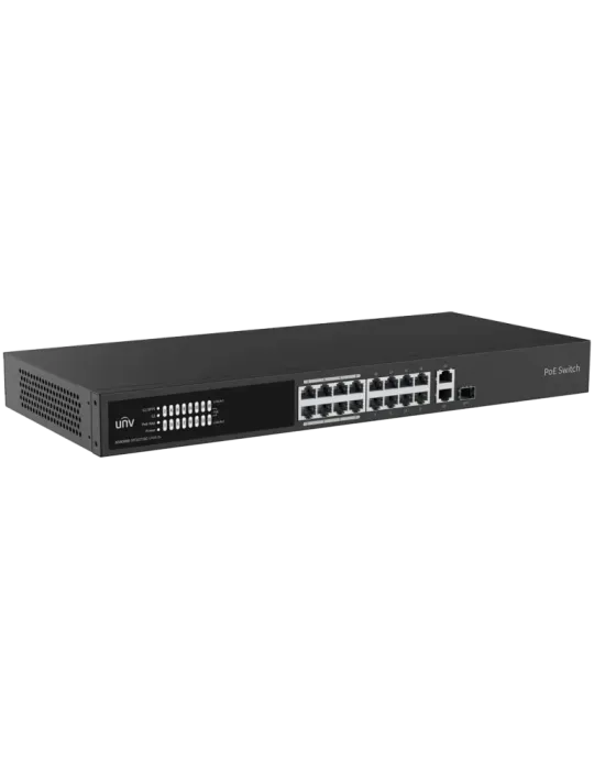 Uniview Switch PoE Cloud Gestionable Capa 2 - 16 PoE802.3af/at + 1 upl