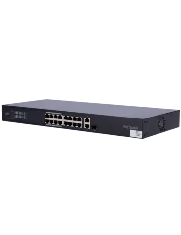 Uniview Switch PoE Cloud Gestionable Capa 2 - 16 PoE802.3af/at + 1 upl
