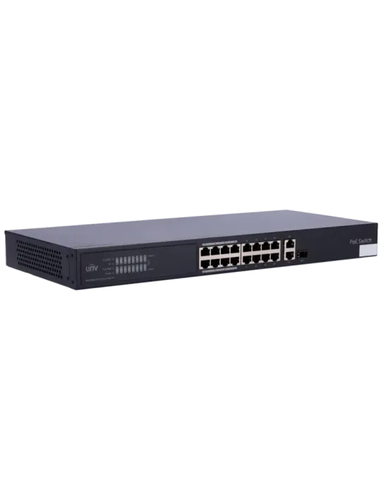 Uniview Switch PoE Cloud Gestionable Capa 2 - 16 PoE802.3af/at + 1 upl