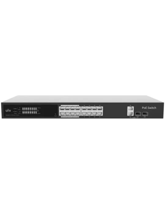 Uniview Switch PoE Cloud Gestionable Capa 2 - 16 PoE802.3af/at + 2 upl