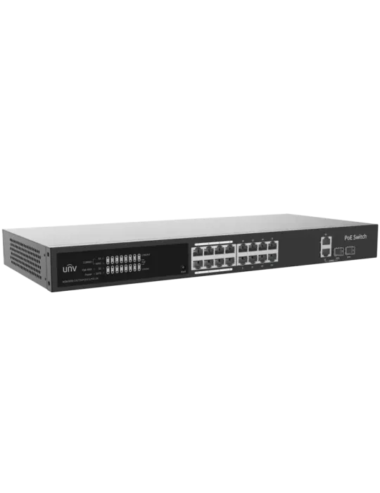 Uniview Switch PoE Cloud Gestionable Capa 2 - 16 PoE802.3af/at + 2 upl