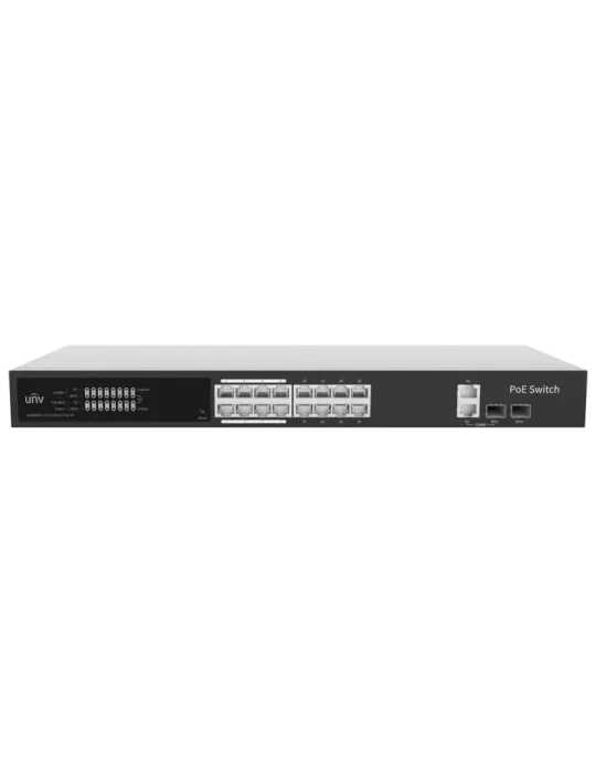 Uniview Switch PoE Cloud Gestionable Capa 2 - 16 PoE802.3af/at + 2 upl