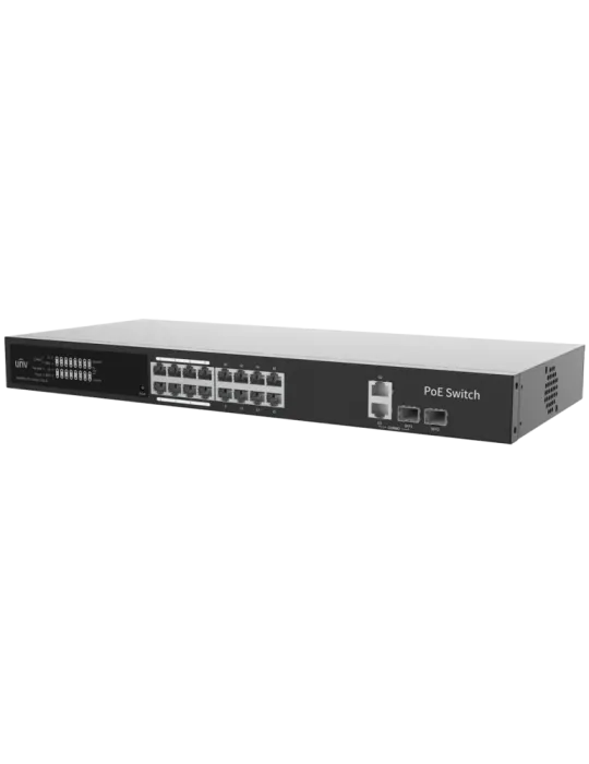 Uniview Switch PoE Cloud Gestionable Capa 2 - 16 PoE802.3af/at + 2 upl