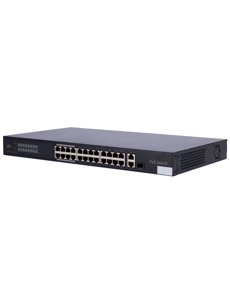 Uniview Switch PoE Cloud Gestionable Capa 2 - 24 PoE802.3af/at + 1 upl