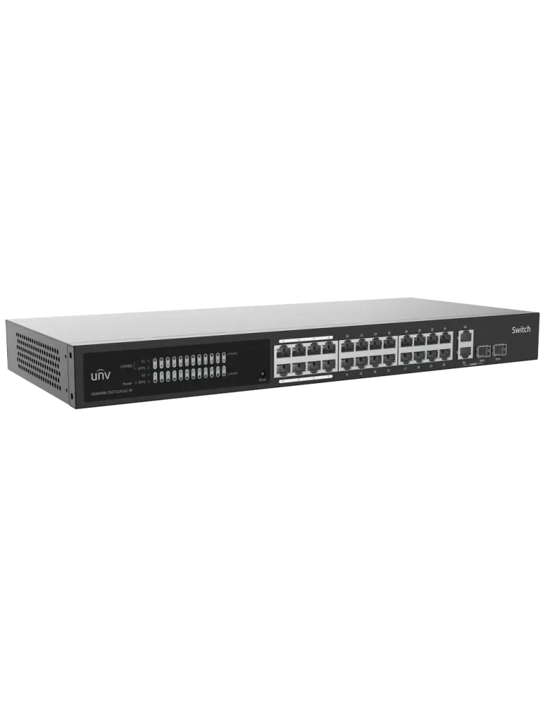 Uniview Switch Cloud Gestionable Capa 2 - 24 RJ45 GE + 2 uplink RJ45 G