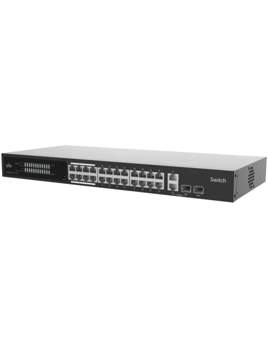 Uniview Switch Cloud Gestionable Capa 2 - 24 RJ45 GE + 2 uplink RJ45 G
