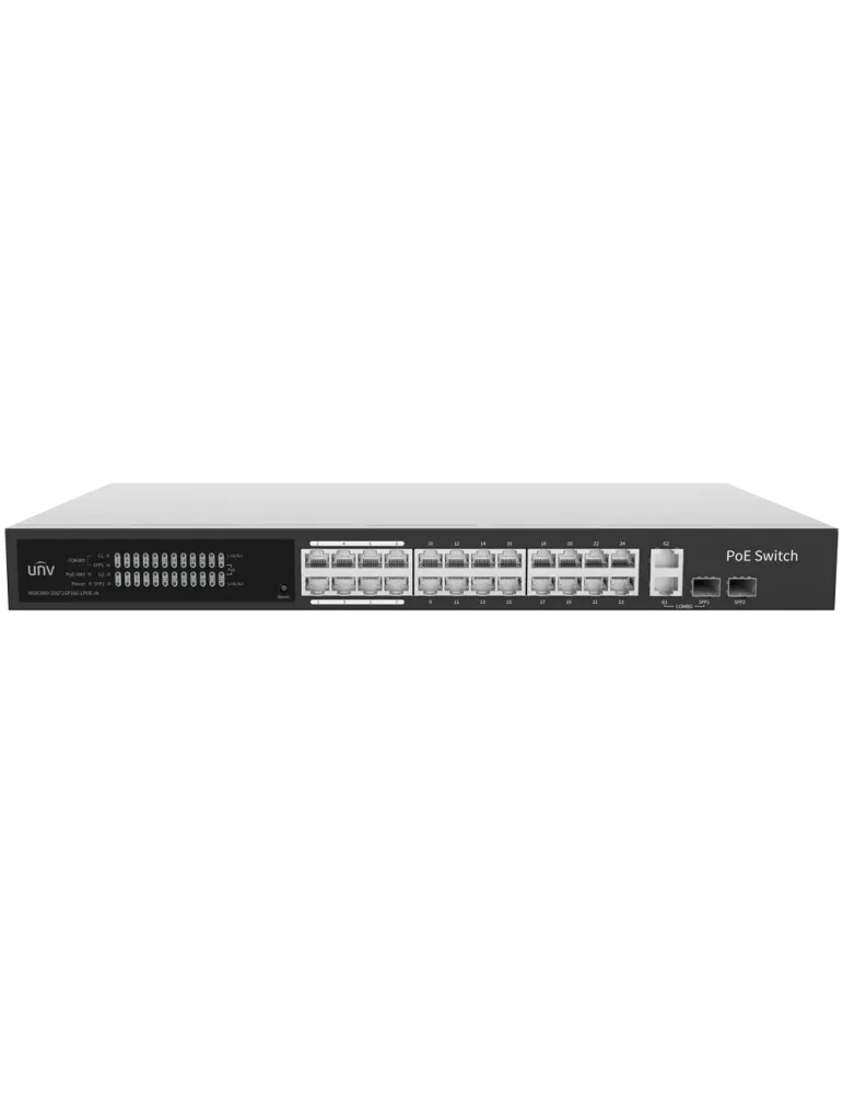Uniview Switch PoE Cloud Gestionable Capa 2 - 24 PoE802.3af/at + 2 upl