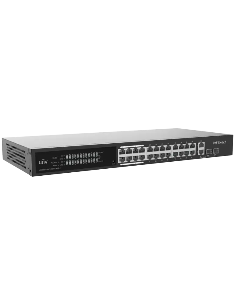 Uniview Switch PoE Cloud Gestionable Capa 2 - 24 PoE802.3af/at + 2 upl