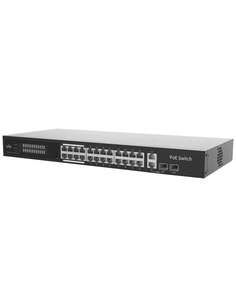 Uniview Switch PoE Cloud Gestionable Capa 2 - 24 PoE802.3af/at + 2 upl